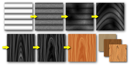 Steps for creating a wood texture